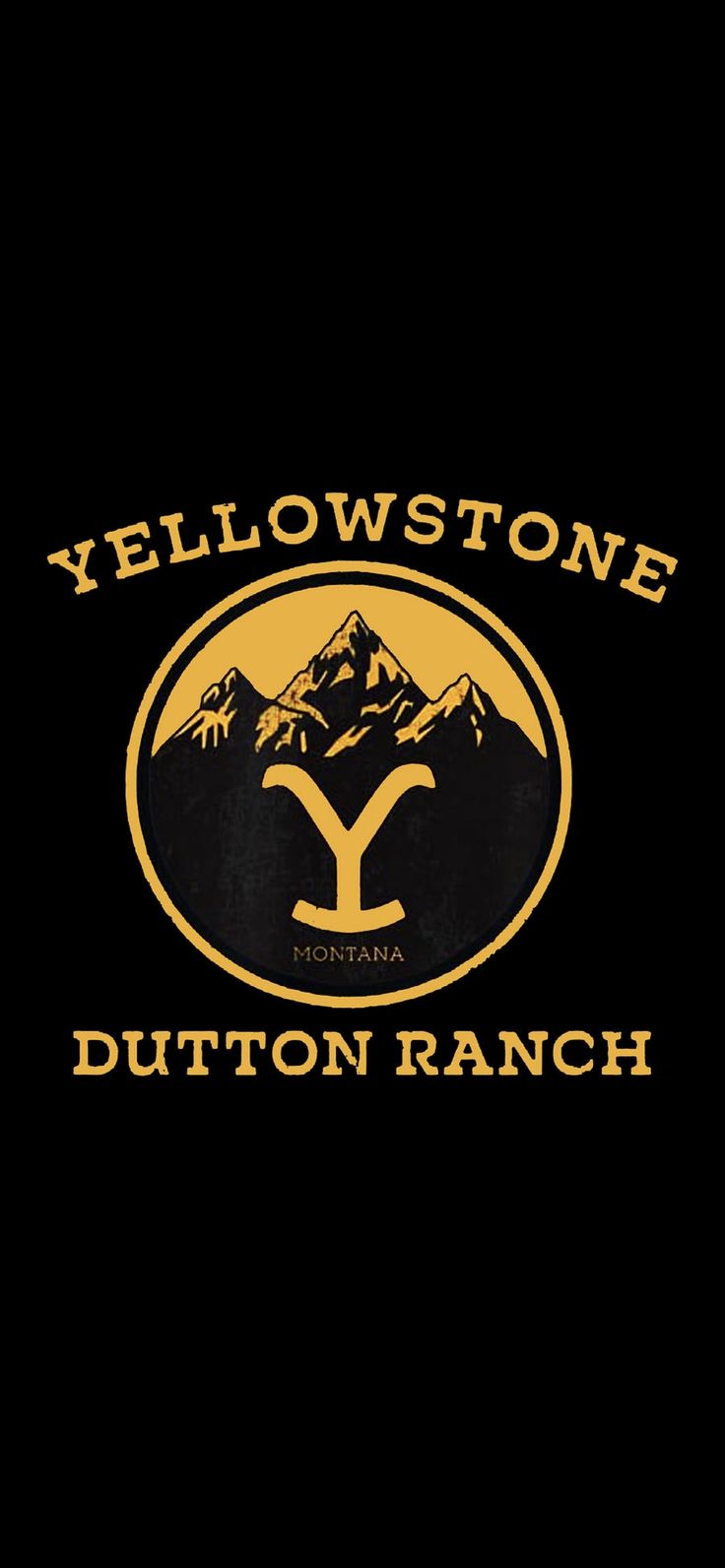 the logo for yellowstone dutton ranch, which is located in wyoming's mountains