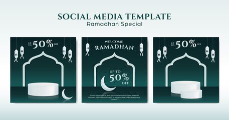 three banners for ramadan special offer