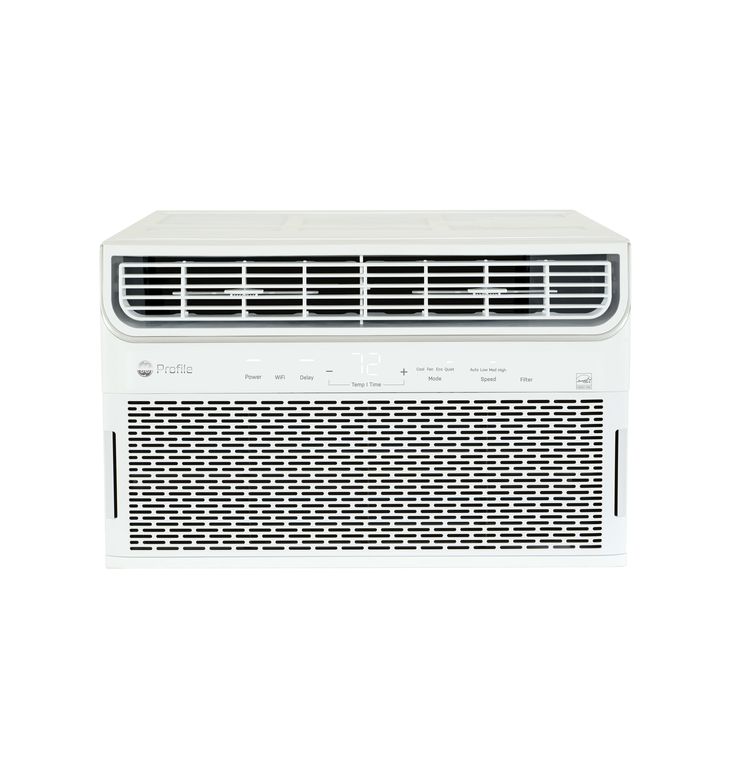 a white air conditioner on a white background