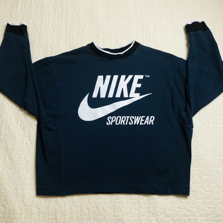 Nike Crew Neck Sweatshirt, Blue, Women’s XS. Excellent condition. Measurements in the photos. Smoke free home. Please contact me if you have any questions. Nike Crew Neck, Preppy Girl, Girl Fits, Crew Neck Sweatshirt, Crew Neck, Nike, Sweatshirts, Women's Top, Blue