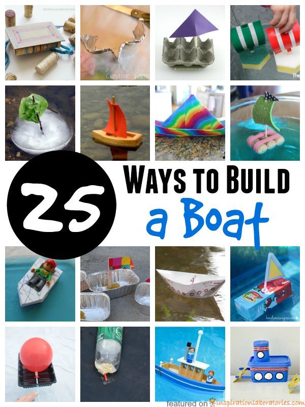 several pictures with the words 25 ways to build a boat