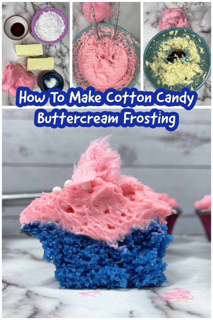 I have a strange relationship with cotton candy, the treat itself I’m not a huge fan of because of the texture. Cotton candy flavored desserts however? My absolute FAVORITE! Like this cotton candy buttercream frosting recipe smothered on cakes and bakes, yum I’m in heaven. Cotton Candy Icing Recipe, Cotton Candy Icing, Cotton Candy Buttercream Frosting, Cotton Candy Buttercream, Cotton Candy Frosting, Cotton Candy Flavored Cake, Cotton Candy Cake Ideas, Cotton Candy Cupcakes Recipe, Cotton Candy Flavored Things