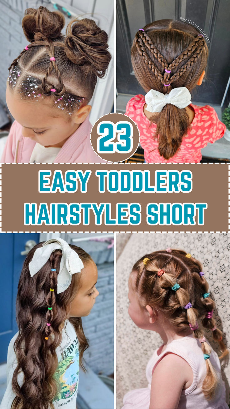 Toddler Christmas Hairstyles Girl Short Hair, Fun Toddler Hairstyles, Little White Girl Hairstyles, Cute Hairstyles For Girls Kids Easy, Toddler Easy Hairstyles, Toddler Pigtails Hairstyles, Toddler Girl Hairstyles For Short Hair, Kid Hairstyles Girls Easy, Toddler Hairstyles Curly Hair