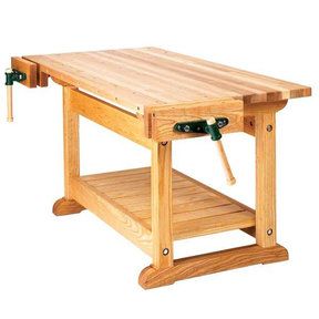 a wooden workbench sitting on top of a white background with the words woodworking plan below it