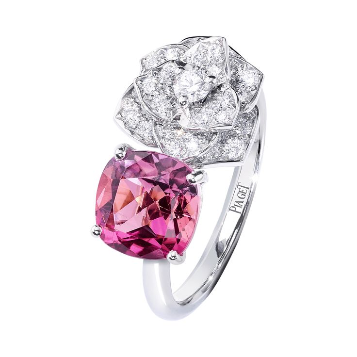 Piaget Rose, Piaget Jewelry, Luxury Jewelry Store, Rose Ring, Rose Jewelry, Luxury Rings, Tourmaline Ring, Fancy Jewelry, Diamond Watch