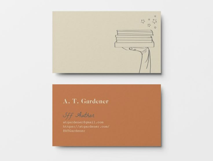 two business cards with an image of a person holding a bench