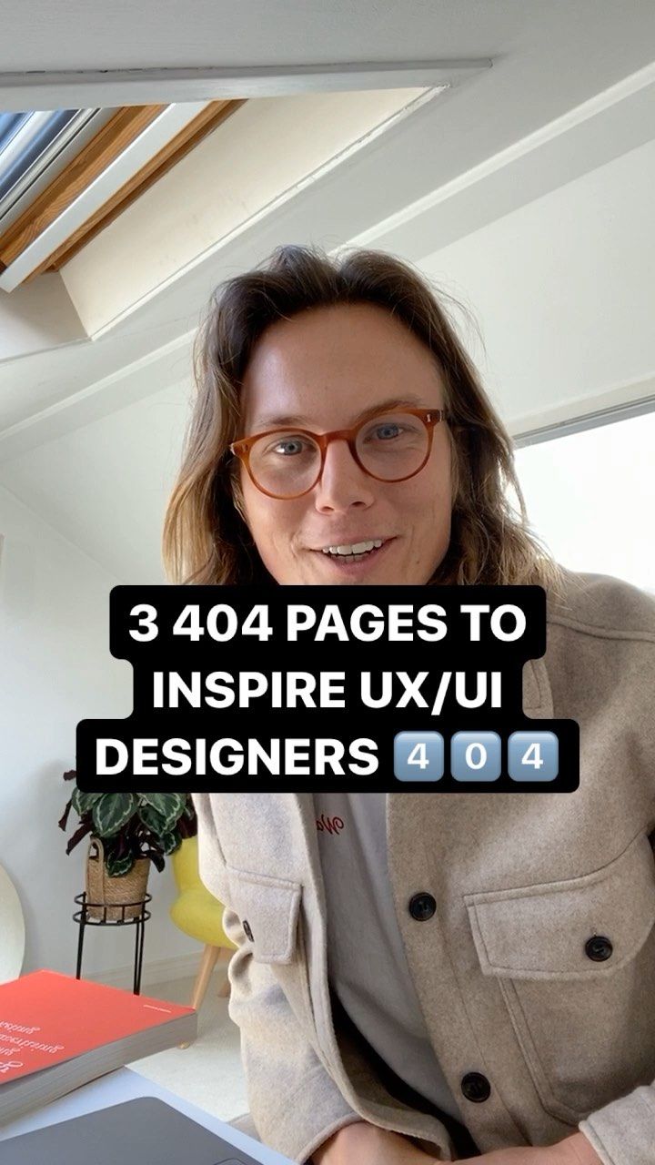 a man with glasses is looking at the camera and has text overlay that reads, 3 40 pages to inspire ux / ui designers