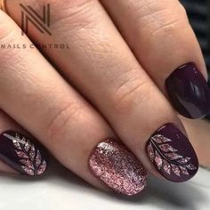 Burgundy Nails, Thanksgiving Nails, Gel Nail Designs, Luxury Nails, Heart Nails, Fancy Nails, Manicure E Pedicure, Purple Nails, Gorgeous Nails