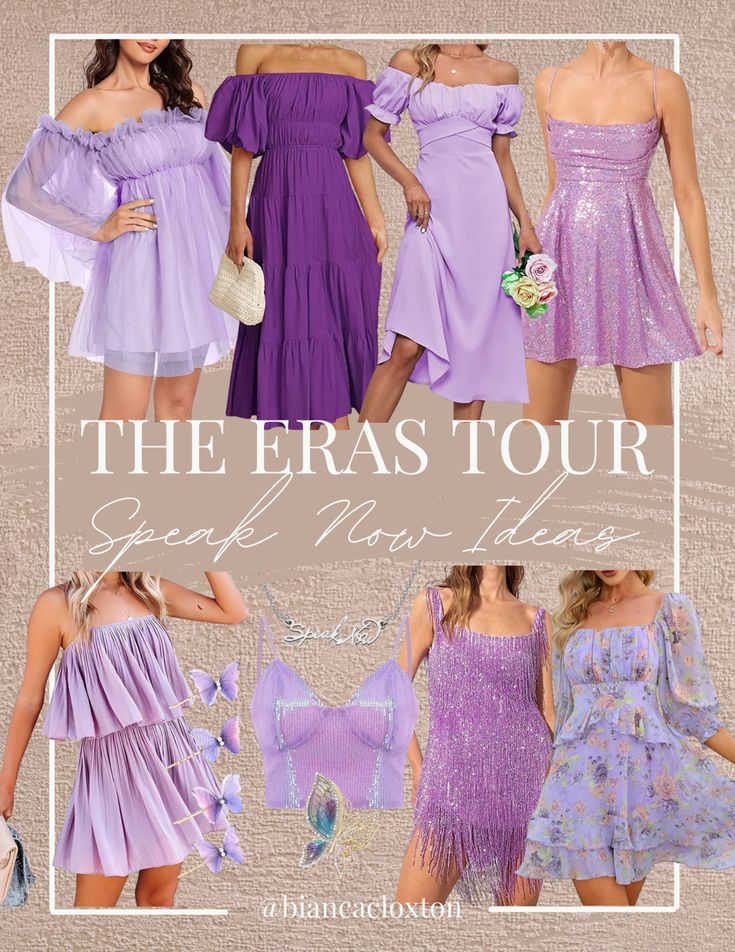 Purple Dress, Butterflies, Butterfly Clips, Concert Outfit, Taylor Swift, The Eras Tour, Girly, Outfit Ideas Speak Now Butterfly, Speak Now Dress Ideas, Eras Tour Speak Now Outfit Ideas, Modest Eras Tour Outfits, Eras Tour Speak Now Outfits, Eras Tour Outfit Ideas Speak Now, Speak Now Outfit Ideas, Purple Concert Outfit, Eras Tour Outfits Speak Now