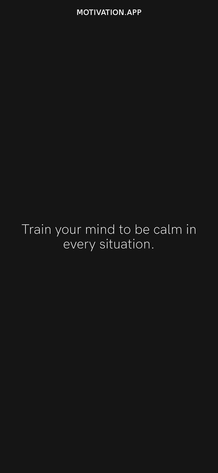 a black and white photo with the words train your mind to be calm in every situation