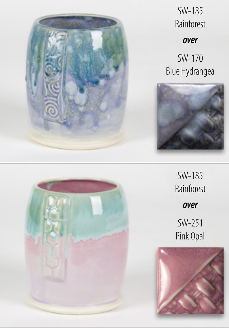 three different types of vases are shown in the same color and pattern as each other