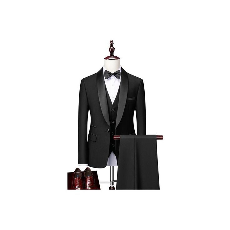 Elevate your style game with the LuxeSleek Exotic Tailored Suit Ensemble, a masterpiece crafted with the finest materials for a luxurious feel and exceptional durability. Its sleek and polished appearance, accentuated by a skinny fit type, adds a touch of modernity to your overall look. Perfect for any formal occasion, this suit guarantees to make you stand out from the crowd. Invest in the epitome of style and sophistication today and leave a lasting impression wherever you go. Black Slim Fit Three-piece Suit For Party, Elegant Slim Fit Three-piece Suit, Elegant Party Sets With Suit Collar, Sleek Fitted Tuxedo For Party, Fitted Black Three-piece Suit For Evening, Elegant Black Tie Slim Fit Three-piece Suit, Fitted Tuxedo Sets For Formal Occasions, Tailored Sets For Black-tie Events, Elegant Slim Fit Blazer For Party