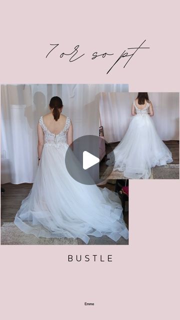 the back of a wedding dress with an image of a woman in it and text that reads, too so soft?