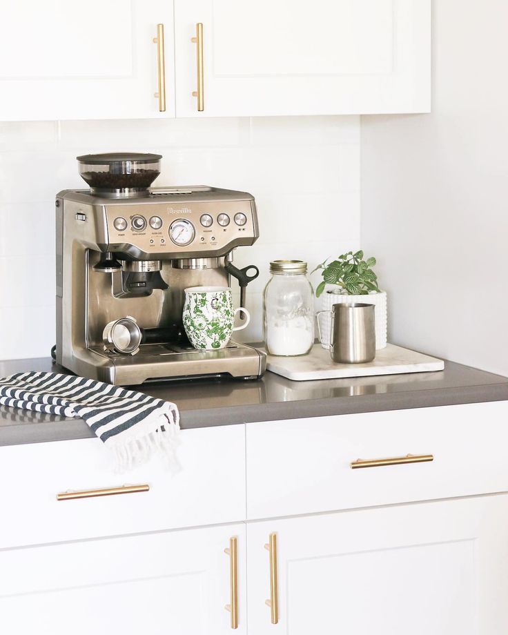 a coffee maker sitting on top of a counter