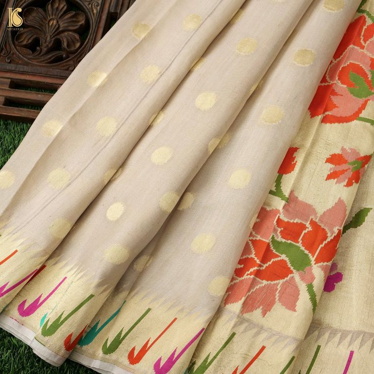 Handwoven Pure Tussar Silk Muniya Border Banarasi Saree - Khinkhwab Elegant Pre-draped Saree With Motifs For Festivals, Traditional Pre-draped Saree For Ceremonies, Transitional Pre-draped Saree With Cutdana For Traditional Ceremonies, Traditional Semi-stitched Salwar Kameez With Zari Weaving, Festive Tussar Silk Pre-draped Saree With Traditional Patterns, Elegant Paithani Silk Pre-draped Saree For Designer Wear, Pre-draped Saree For Eid With Traditional Patterns, Designer Handloom Pre-draped Saree For Festivals, Traditional Handloom Pre-draped Saree For Wedding