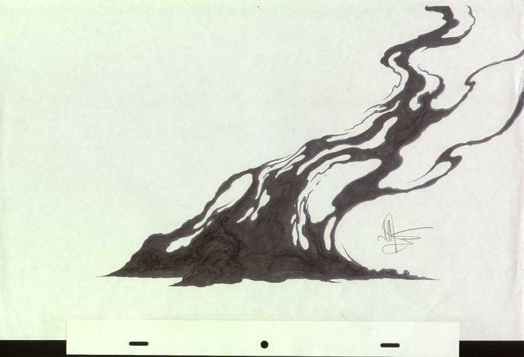 a black and white drawing of a mountain