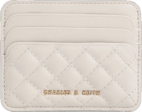 Chic Rectangular Card Holder, Chic Cream Wallets, Elegant Quilted Rectangular Wallet, Elegant White Rectangular Card Holder, Elegant Beige Card Holder For Everyday Use, Chic Rfid Blocking Rectangular Card Holder, Classic White Card Holder For Everyday, Classic Beige Card Holder For Everyday Use, Chic Rectangular Card Holder With Card Slots