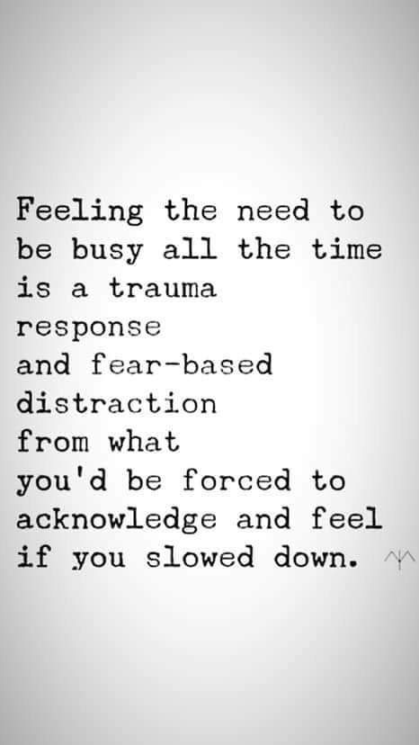 a poem written in black and white with the words feeling the need to be busy all the time