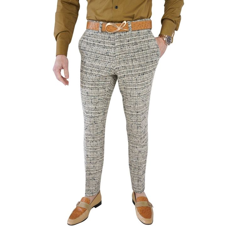 Our trousers have been offered to be paired with our Biscotti Tweed Jacket. Get the complete Sebastian Cruz Couture look today! Quality Details: Biscotti Tweed True to size Signature Fabric Woven In Italy Easy to hem to your preferred length Dry Clean Only Plain front Fabric Details: CO 72% PL 15% PO 7% AF 4% PL 2% Double Breasted Waistcoat, Tweed Trousers, Couture Looks, Dinner Jacket, Waistcoat Dress, Build A Wardrobe, Double Breasted Jacket, Fabric Details, Wedding Looks