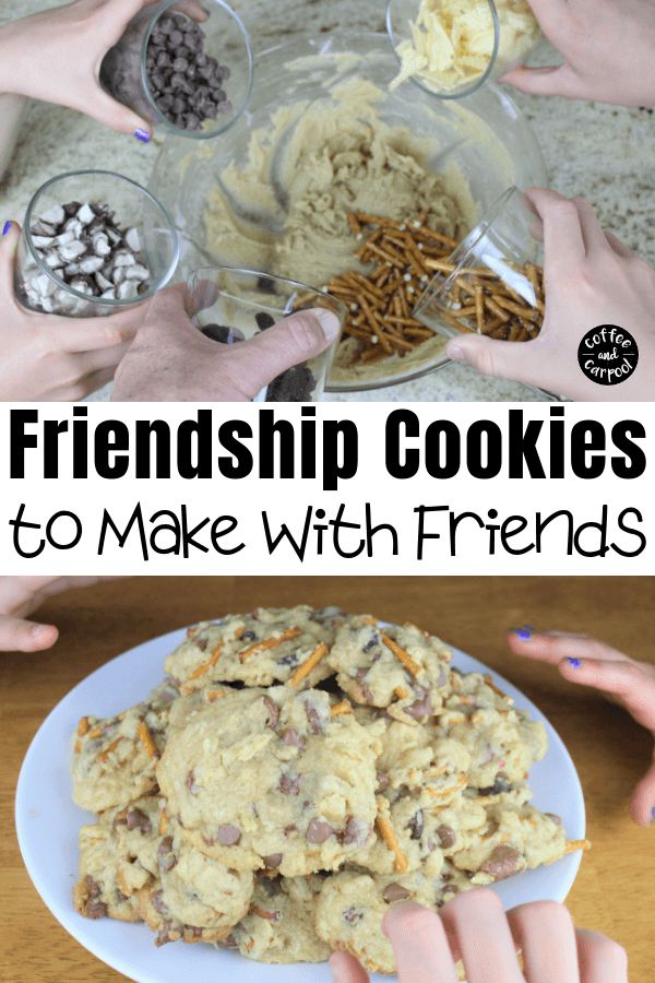 kids are making cookies with their hands and the words, friends cookies to make with friends