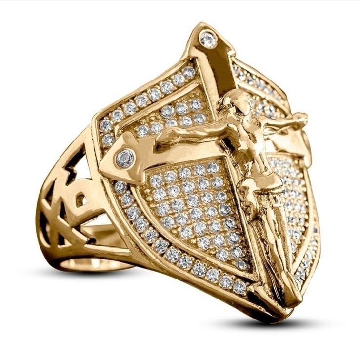 SPECIFICATIONS Style: Punk Shape\pattern: Cross Rings Type: Cocktail Ring Metals Type: Stainless Steel Gender: Men Motorcycle Party, Gold Man, Shield Ring, Jesus Cross, Anniversary Jewelry, Cross Ring, Men's Jewelry Rings, Cross Jewelry, Jesus On The Cross