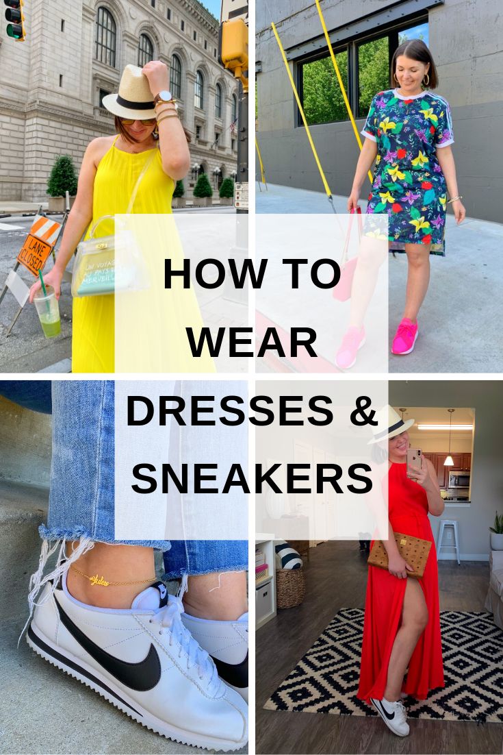 Green Dress Sneakers Outfit, Dress Casual With Sneakers, Dress Snickers Outfit, Tennis With Dress Outfit, Tennis And Dress Outfits, Casual Summer Dress Outfits 2023, Jean Outfit With Sneakers, Skirts To Wear With Sneakers, Dress Up With Sneakers Women