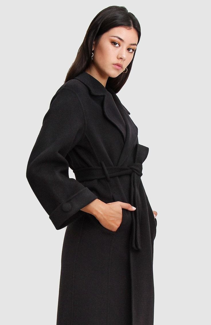 The versatile Stay Wild Oversized Wool Coat can be worn belted for the workweek or remove it for a casual weekend look. Made of pure wool, this coat features buttoned cuff details and oversized collar. Designed for an oversized fit. Take your usual size for the intended look or size down for a neater look. Do Not Wash Do Not Bleach Do Not Tumble Dry Iron On Low Heat Dry Clean Only Short Winter Coats, Coats Street Style, Coats Outfit, Womens Winter Coats, Oversized Wool Coat, Long Winter Coats, Oversized Collar, Wool Coats, Coats Women