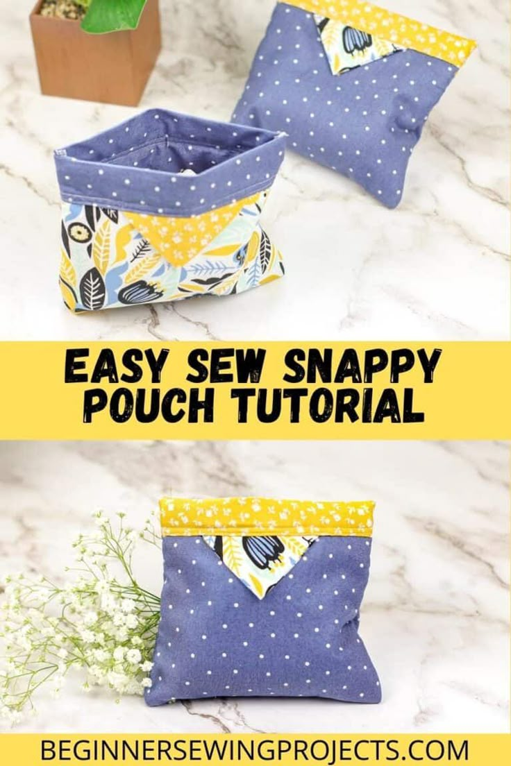 the instructions for how to make an easy sewing pouch