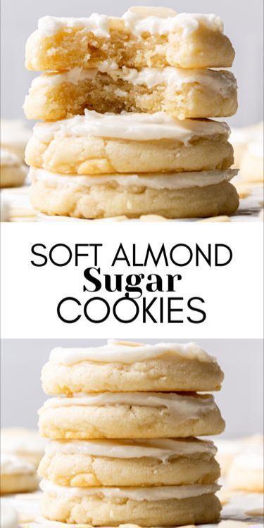 Almond Torte Cookies, Sugar Cookie Recipe With Almond Extract, Almond Cookies Recipes Easy, Almond Extract Cookies, Almond Cookies Recipes, Almond Sugar Cookie Recipe, Soft Almond Cookies, Almond Buttercream, Almond Sugar Cookies