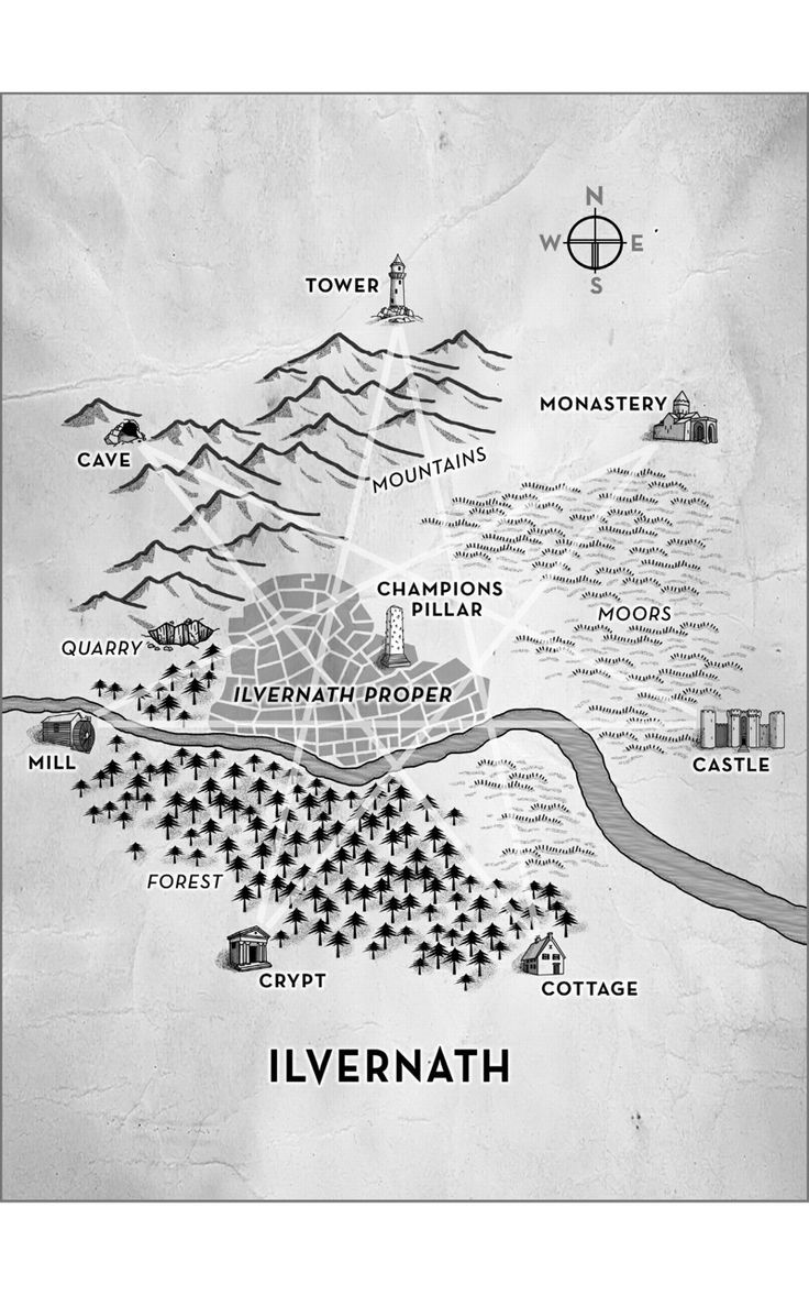 an old map shows the location of several towns