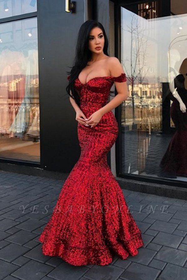 Yesbabyonline.com offers 2019 Mermaid Sparkly Sequined Evening Dresses | Off-The-Shoulder Floor Length Prom Dresses at a cheap price from Same as Picture,White,Ivory,Blushing Pink,Candy Pink,Pearl Pink,Watermelon,Red,Fuchsia,Burgundy,Chocolate,Brown,Gold,Champagne,Orange,Daffodil,Regency,Grape,Lilac,Lavender,Sky Blue,Pool,Ocean Blue,Royal Blue,Ink Blue,Dark Navy,Black,Silver,Dark Green,Jade,Lime Green,Green,Sage, to Mermaid them. Stunning yet affordable Sleeveless . Sequin Prom Dresses Long, Fancy Fashion, Luxurious Dresses, Floor Length Prom Dresses, Mermaid Sequin, Sequin Prom Dress, Outfit Trends, Red Sequin, Dresses Elegant