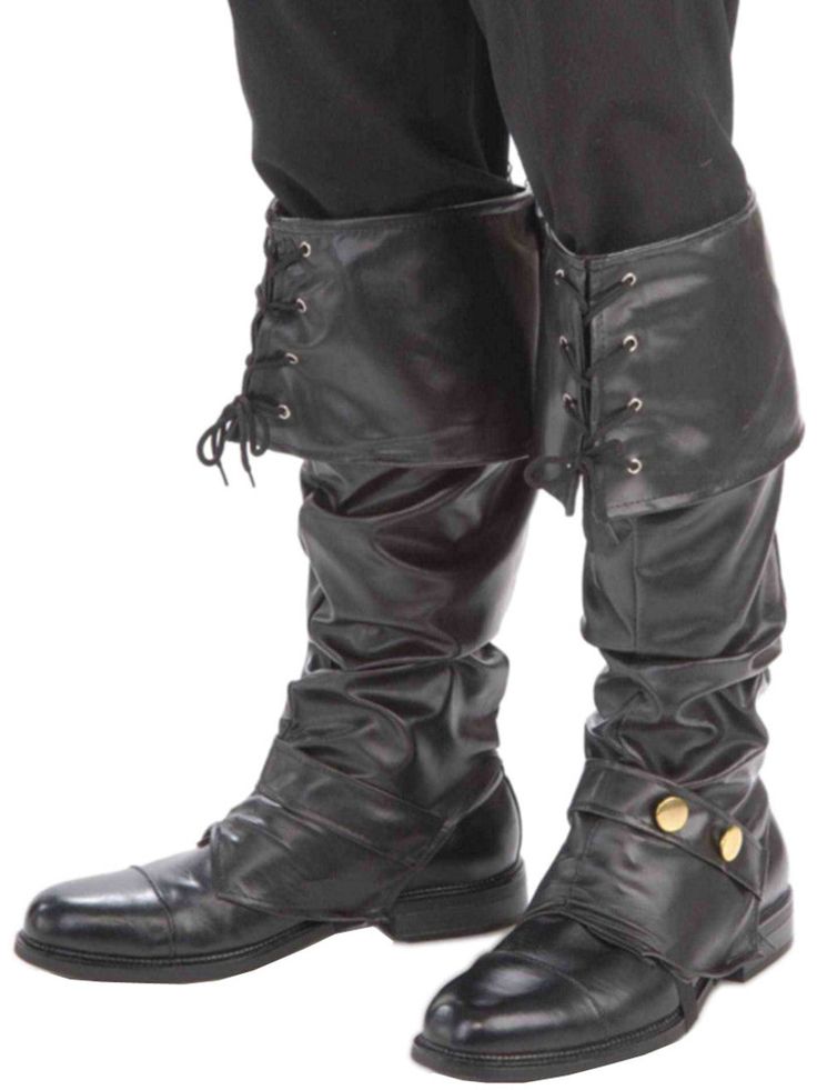 Add a touch of authenticity to your pirate costume with our Deluxe Faux Leather Pirate Boot Toppers. Made with high-quality faux leather, these boot toppers feature intricate detailing and are designed to fit most adult sizes. Complete your pirate look with this essential accessory. 1 CountOne-size Deluxe Faux Leather Pirate Boot Toppers Adult | 1pair Pirate Boots, Pirate Fashion, Boot Covers, Halloween Goodies, Halloween Costume Accessories, Pirate Costume, Shoe Covers, Fantasy Clothing, Fantasy Fashion