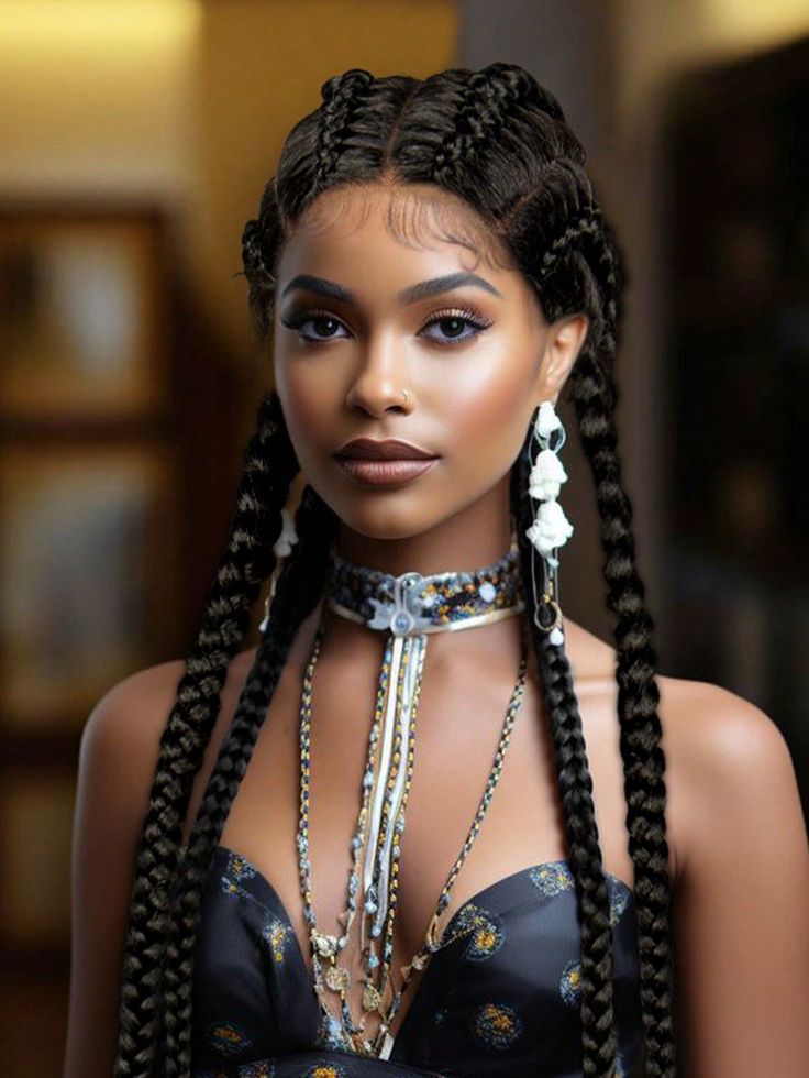 Pony Tailed Braid Hairstyle, Coily Hairstyles, Braided Hairstyles For Black Women Cornrows, Braids Hairstyles Pictures, Braided Cornrow Hairstyles, Wavy Hairstyles, Hair Twist Styles, Beautiful Braids, Coily Hair