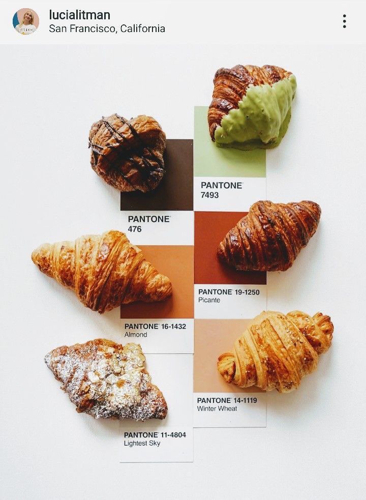 the different types of croissants are shown in this poster