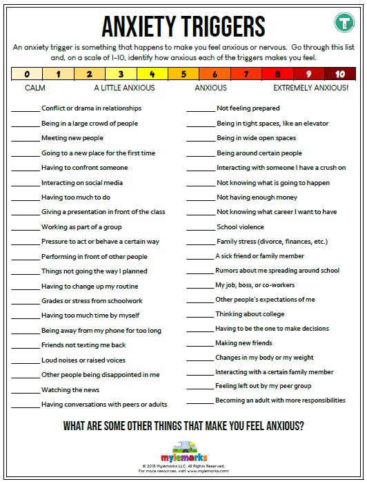 Triggers Worksheet, Diy College, Counseling Worksheets, Mental Health Activities, School Social Work, Mental Health Therapy, Mental Health Counseling, Activities For Teens, Counseling Activities