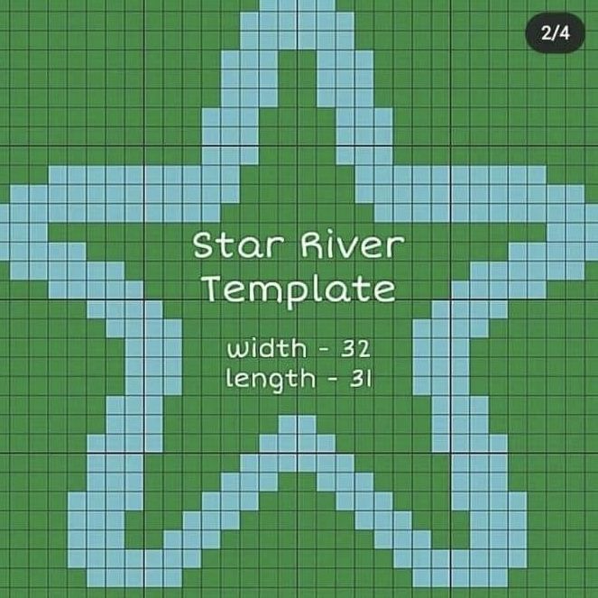 a cross stitch pattern with the words star river template