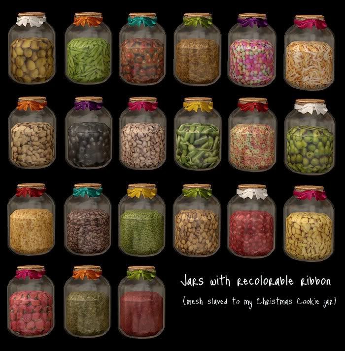 many jars filled with different types of beans