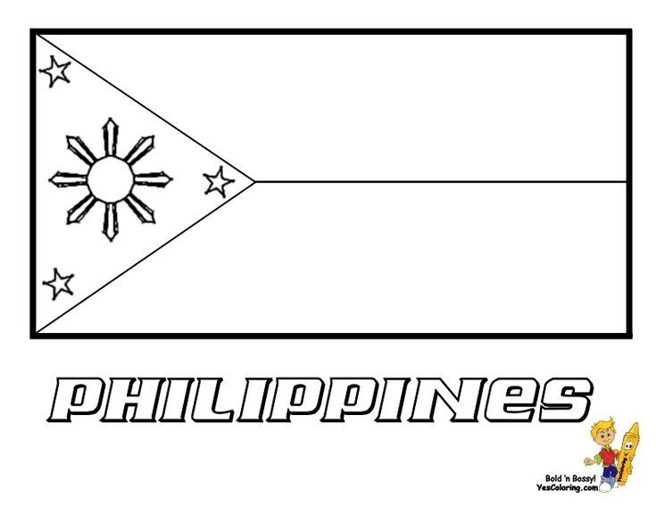 the flag of philippines coloring page