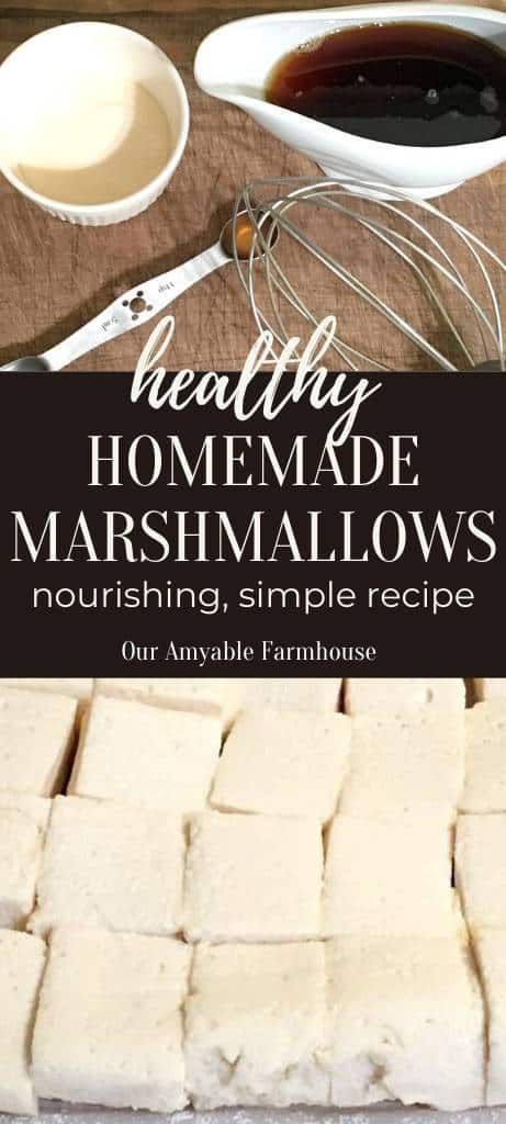 healthy homemade marshmallows made with simple ingredients