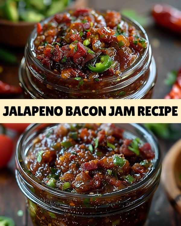 jalapeno bacon jam recipe in glass jars