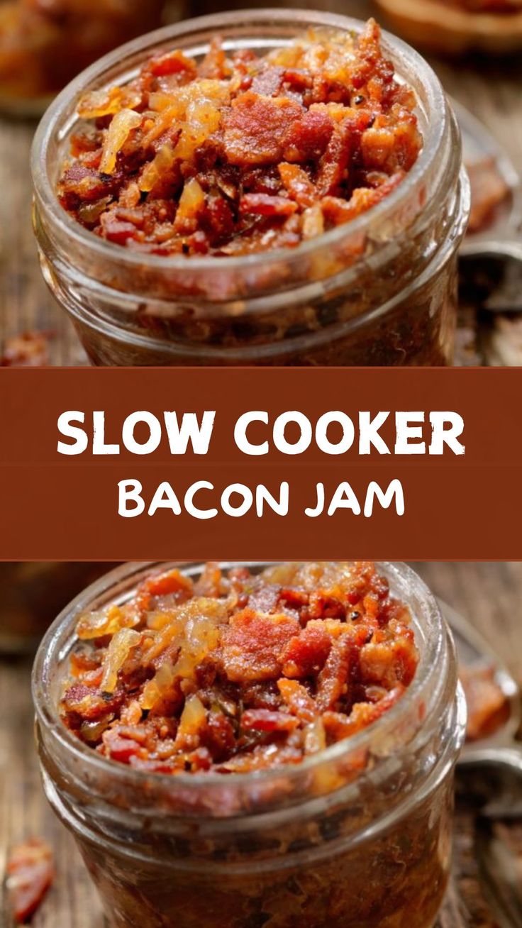 Slow Cooker Bacon Jam Crockpot Bacon Jam, Bacon Jalapeno Jam, Apple Bacon Jam, Slow Cooker Tomato Jam, Bacon Jalapeno Jam Recipe, Canning Bacon Jam, Bacon Jam Recipe Easy, Jalapeno Jam Recipe, Sandwich Spreads