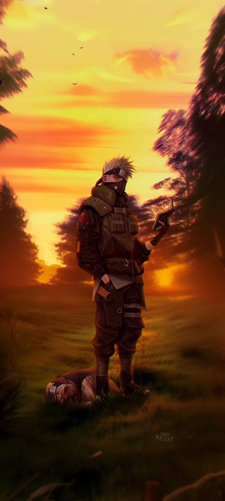 Kakashi Wallpaper, Hatake Kakashi, Design Artwork, Kakashi Hatake, Wallpaper Design, Custom Artwork, Cool Wallpaper, Anime Naruto, Naruto Shippuden