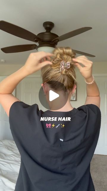 HAYLEY WOMBLES on Instagram: "Nurse hair #nurse #nursehair #hairidea #hairstyle" Nursing Hairstyles For Short Hair, Dentist Hairstyles, Nurse Headband Hairstyles, Cute Nursing Hairstyles, Hairstyles For Nurses Long Hair, Nurse Hairstyles Short, Clinical Hairstyles Nursing, Easy Nurse Hairstyles, Easy Hairstyles For Nurses