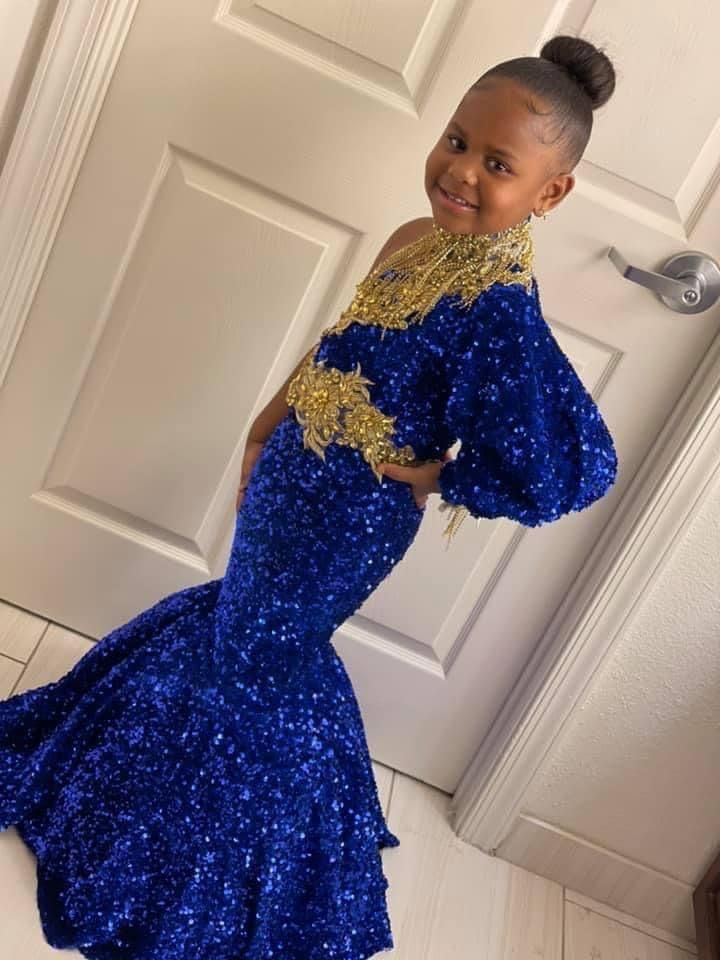 Children Gown Styles For Lace, Children Gown Styles For Materials, Children Gowns Dresses Nigeria, Lace Gown Styles For Kids, Alexandrina Dresses, Muslim Kids Fashion, Materials Gown Style, Toddler Birthday Outfit, Kids Prom Dresses