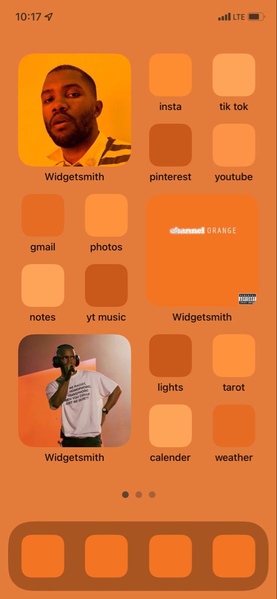 an orange and brown poster with different colors