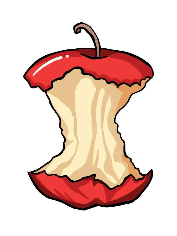 an apple sliced in half with the core removed from it's core and is shown