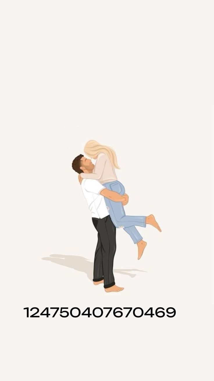 a man holding a woman in his arms with the words'744507079