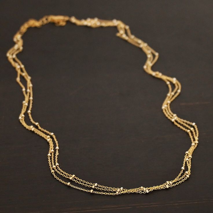 "This chain is beautiful and sparkles. Great for layering or wearing all by itself. - Yellow gold over Sterling silver - Chain 1.2mm thick - Beads 1.5mm - Choice of length with 2\" extension: 15-17\", 16-18\" or 18-20\"  Follow Us: Instagram: https://www.instagram.com/wildprairiesilver/ Facebook: https://www.facebook.com/wildprairiesilver/ Visit our Jewelry Website www.wildprairiesilver.com Handmade Jewelry Supplies www.savannahjewelrysupply.com Contact Us: Call or Text: 920-365-6341 Email: info Morning In Paris, Jewelry Website, Jewelry Supplies, Sterling Silver Chains, Chains Necklace, Silver Chain, Layering, Handmade Jewelry, Jewelry Necklaces