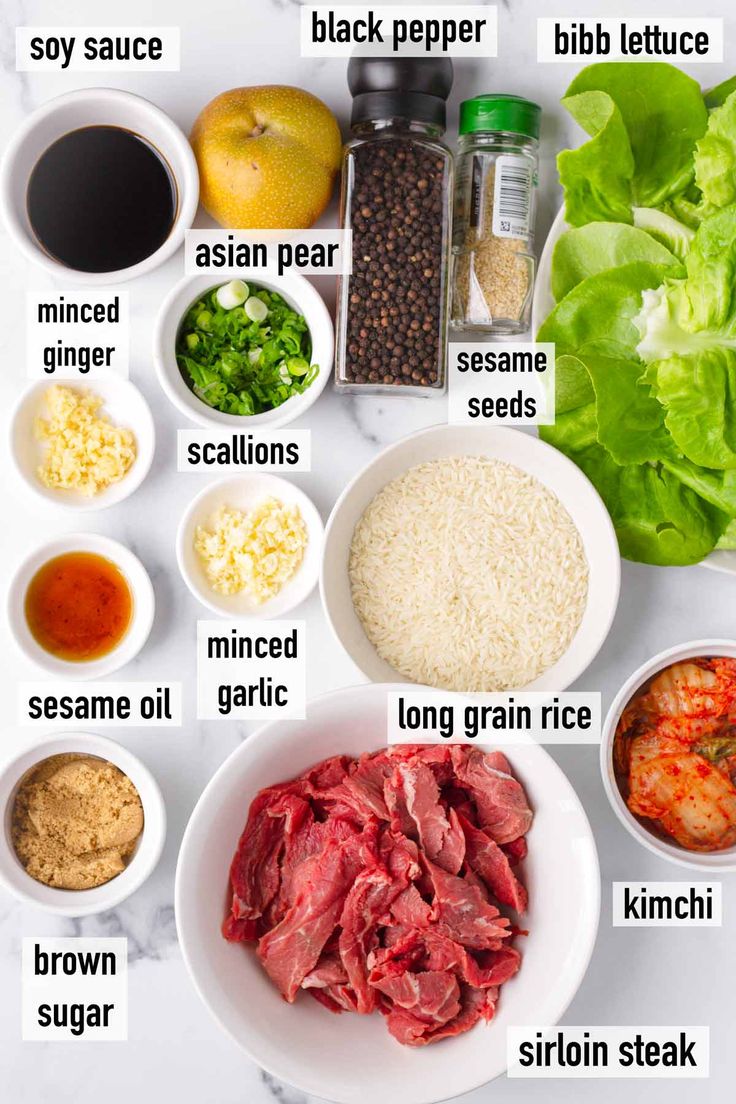 Beef Bulgogi Lettuce Wraps, Korean Wraps, Lettuce Kimchi, Bulgogi Lettuce Wraps, Korean Beef Lettuce Wraps, Korean Lettuce Wraps, Wraps Ideas, Korean Dinner, Korean Bulgogi