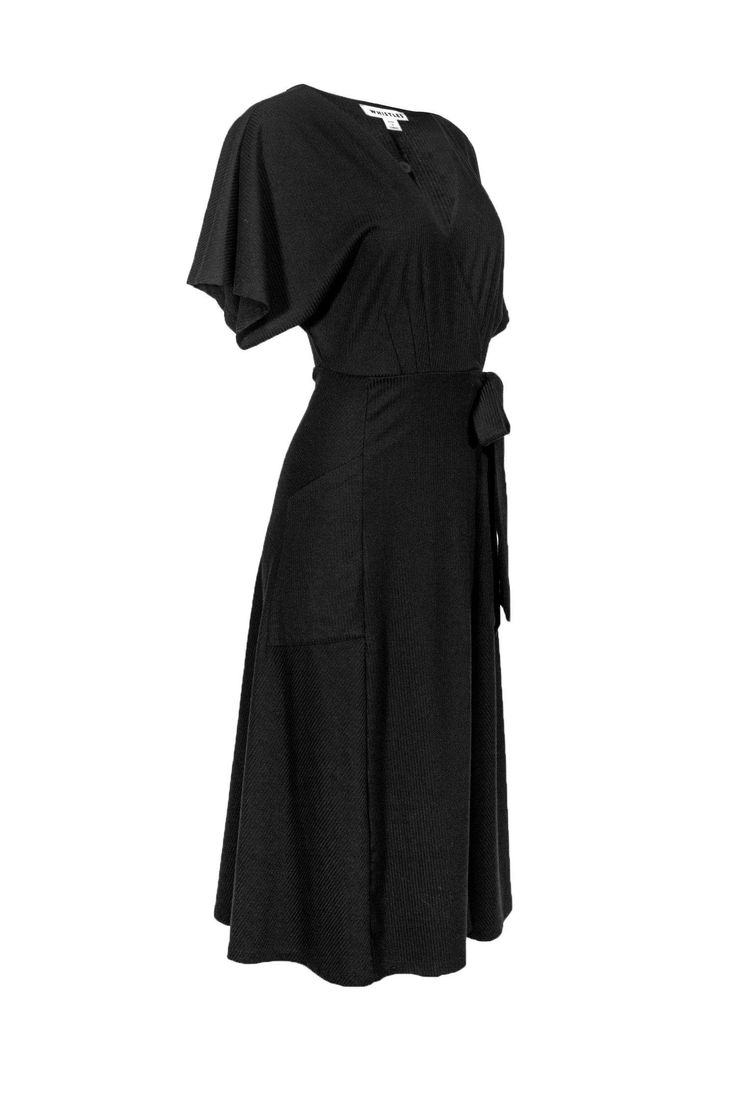 This chic minimalist wrap dress is calling your name! Made with a stretchy, soft knit material, in a simple wrap style design, this is the perfect casual dress to pair with some trendy mule loafers. Size 2 75% Polyester, 22% Viscose, 3% Elastane Stretch knit wrap dress Midi length Shorts sleeves Button and tie-front closure Pockets at hip Waist 24" Bust 28" Total length 48" Trendy Mules, Mule Loafers, Wrap Dress Midi, Knit Wrap Dress, Midi Wrap Dress, Knit Wrap, Dress Midi, Knit Midi, Midi Length Dress